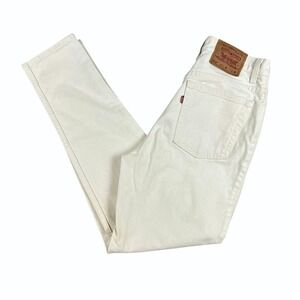 Levis 512 Slim Fit Tapered Leg Mom Jeans Womens 11 M High Rise Vintage 90s Cream